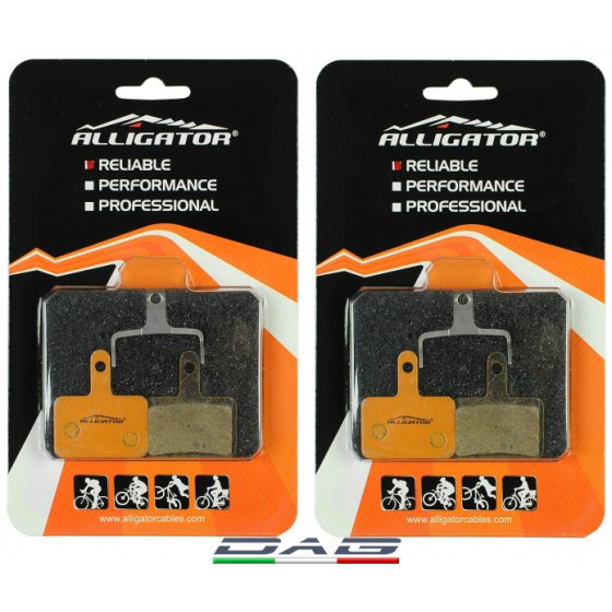 Alligator Due Coppie Pastiglie freno disco Shimano Deore Organiche
